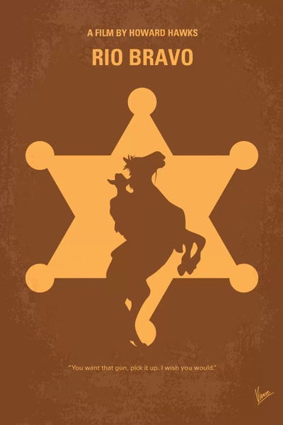 Rio Bravo Minimal Movie Poster Canvas Art By Chungkong Icanvas