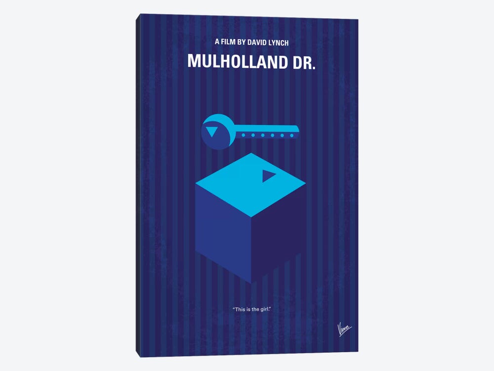 Mulholland Drive Minimal Movie Poster by Chungkong 1-piece Canvas Wall Art