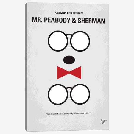 Mr. Peabody & Sherman Minimal Movie Poster Canvas Print #CKG333} by Chungkong Art Print