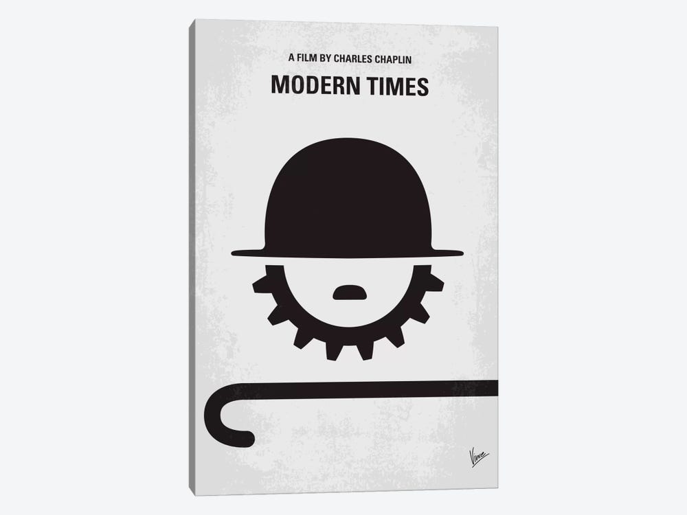 Modern Times Minimal Movie Poster by Chungkong 1-piece Canvas Art