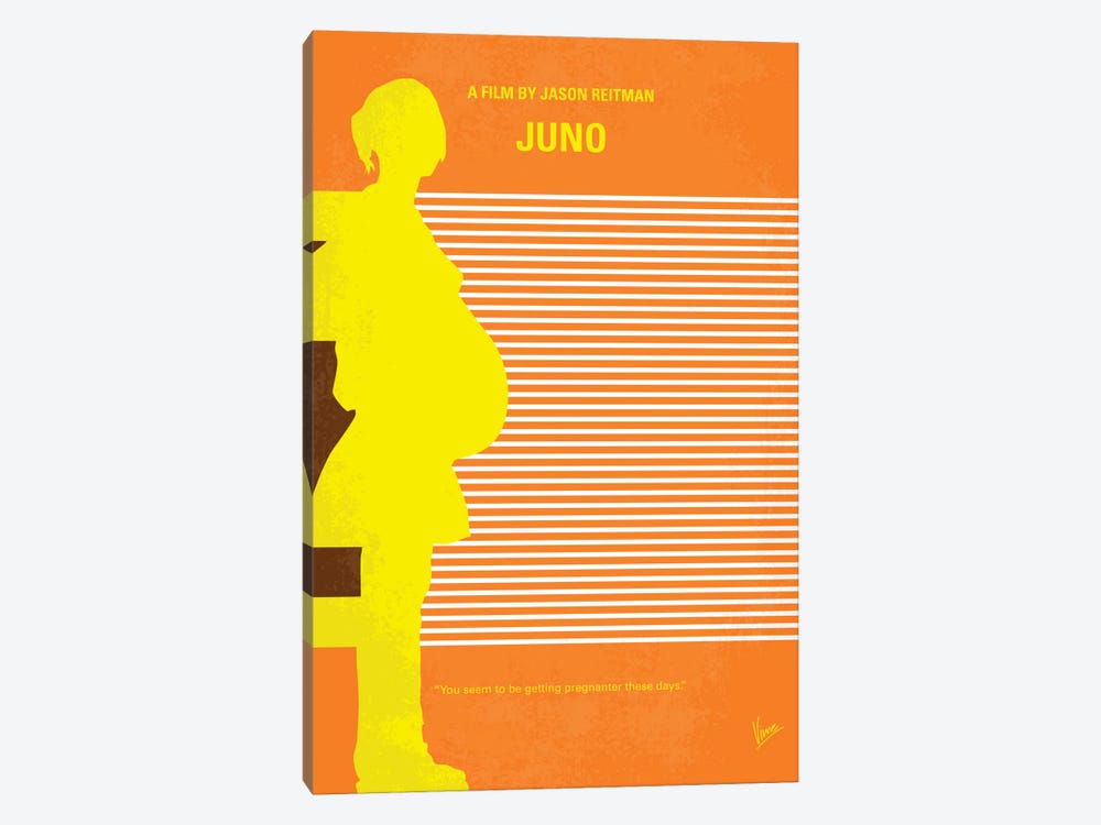 Juno Minimal Movie Poster by Chungkong 1-piece Canvas Art Print