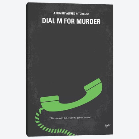 Dial M For Murder Minimal Movie Poster Canvas Print #CKG337} by Chungkong Canvas Wall Art