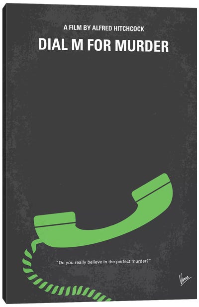 Dial M For Murder Minimal Movie Poster Canvas Art Print - Chungkong's Thriller Movie Posters
