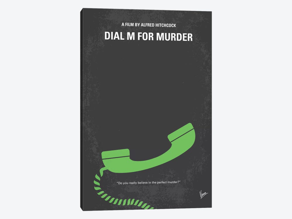 Dial M For Murder Minimal Movie Poster by Chungkong 1-piece Canvas Art Print