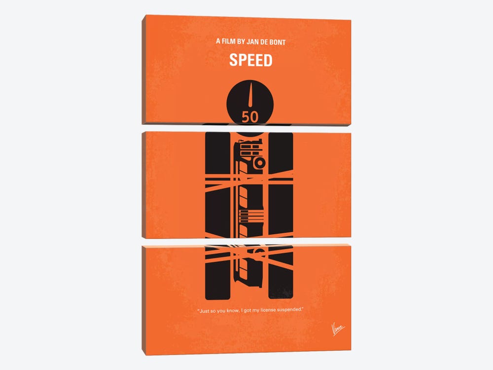 Speed Minimal Movie Poster by Chungkong 3-piece Canvas Artwork
