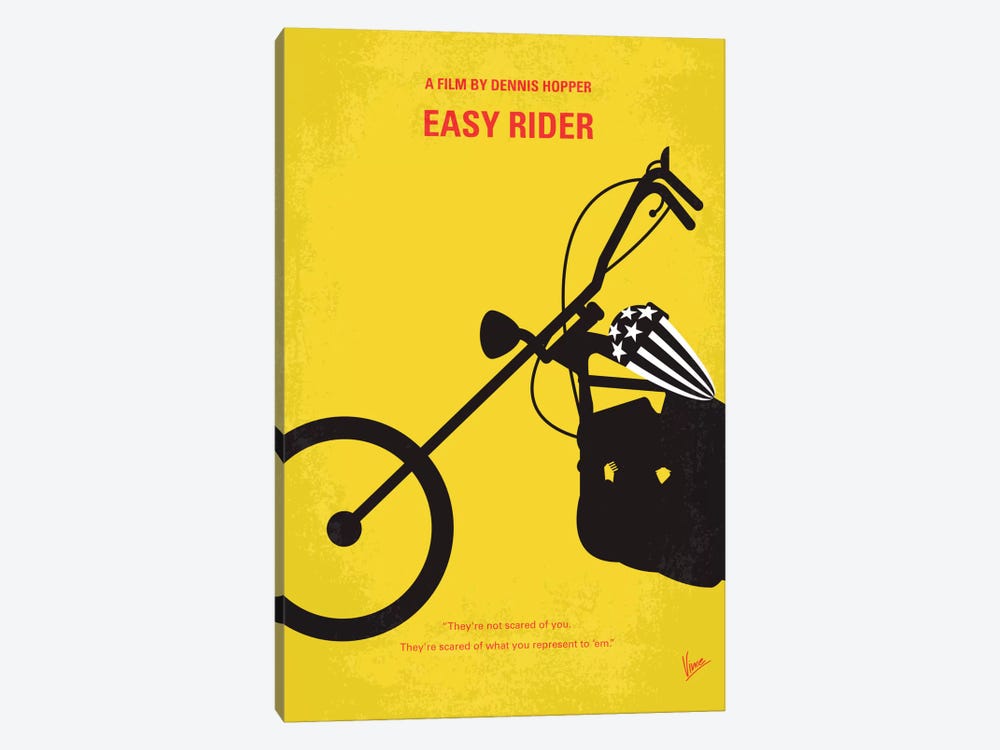 Easy Rider Minimal Movie Poster by Chungkong 1-piece Canvas Artwork