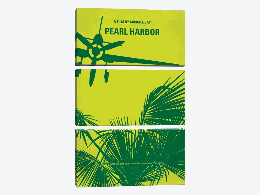 Pearl Harbor Minimal Movie Poster by Chungkong 3-piece Canvas Art