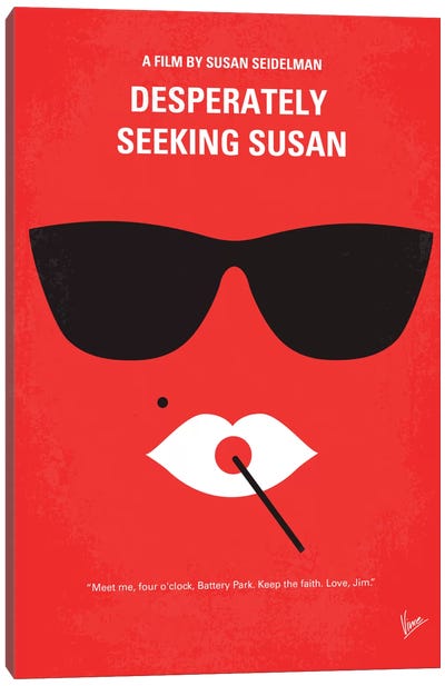 Desperately Seeking Susan Minimal Movie Poster Canvas Art Print - Chungkong's Drama Movie Posters