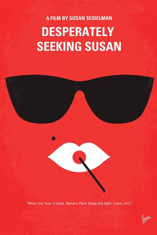 Desperately Seeking Susan Minimal Movie Poster