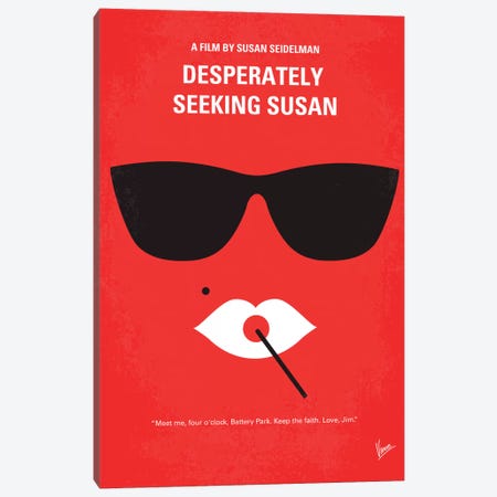 Desperately Seeking Susan Minimal Movie Poster Canvas Print #CKG344} by Chungkong Art Print