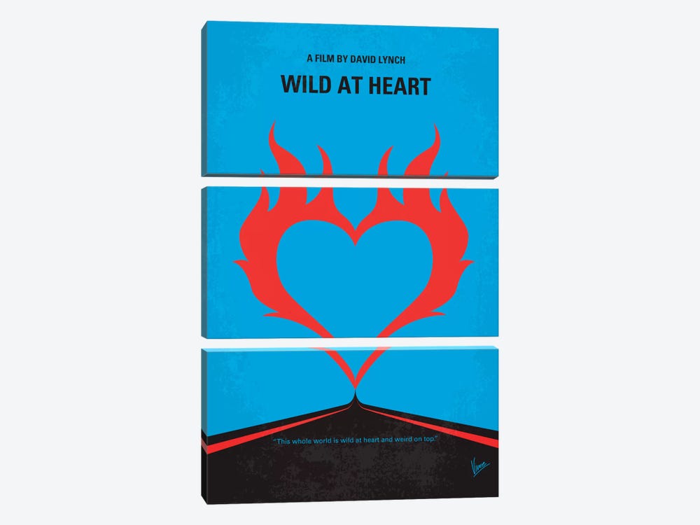 Wild At Heart Minimal Movie Poster by Chungkong 3-piece Canvas Wall Art