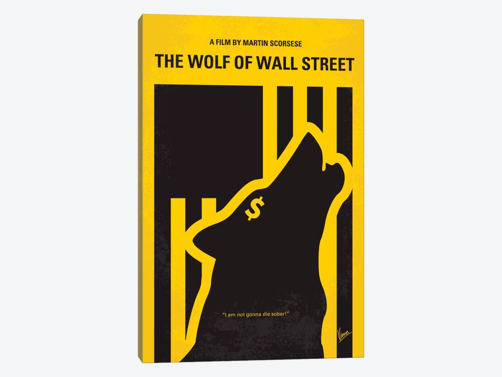 The Wolf Of Wall Street Minimal Movie Poster by Chungkong 1-piece Canvas Print