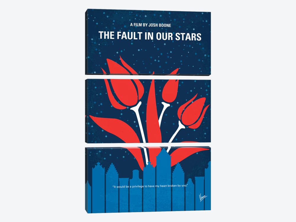 The Fault In Our Stars Minimal Movie Poster by Chungkong 3-piece Art Print