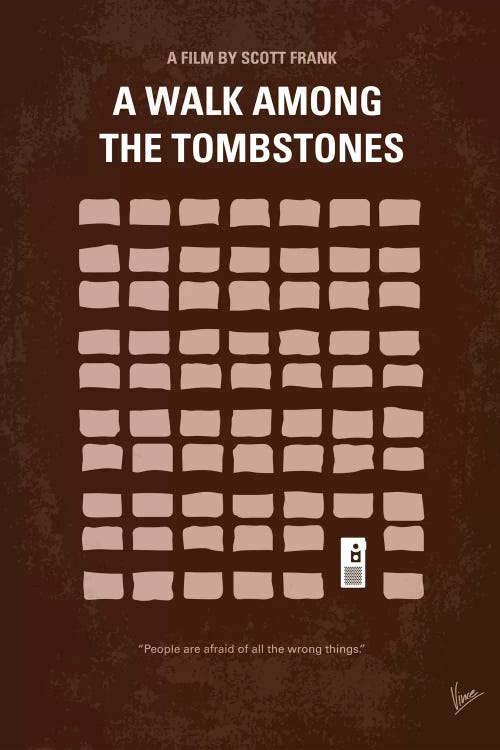 A Walk Among The Tombstones Minimal Movie Poster