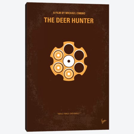 The Deer Hunter Minimal Movie Poster Canvas Print #CKG34} by Chungkong Art Print
