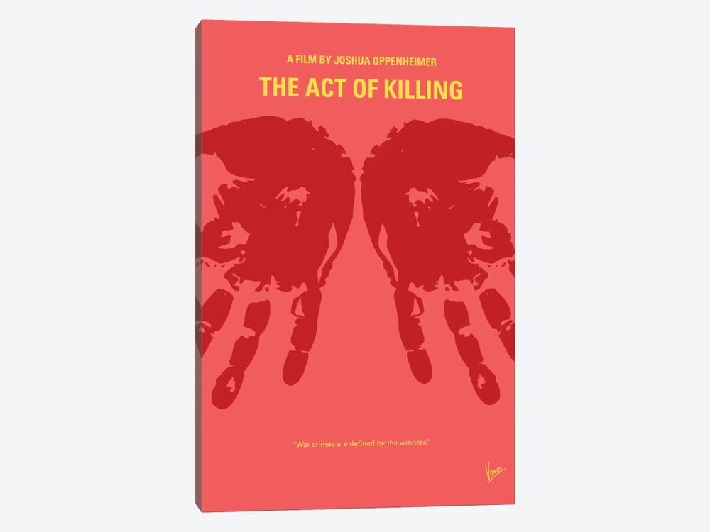 The Act Of Killing Minimal Movie Poster by Chungkong 1-piece Canvas Wall Art