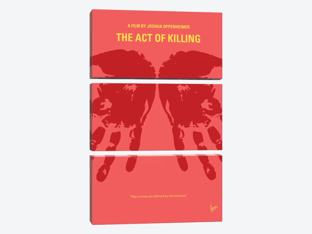 The Act Of Killing Minimal Movie Poster by Chungkong 3-piece Canvas Art