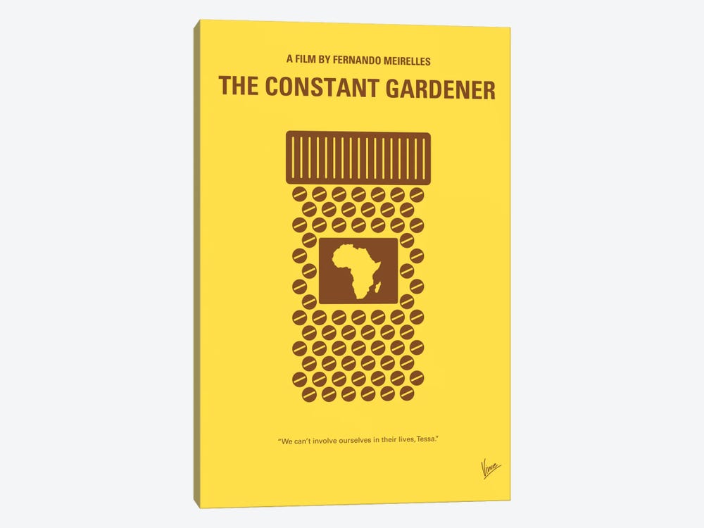 The Constant Gardener Minimal Movie Poster by Chungkong 1-piece Canvas Print