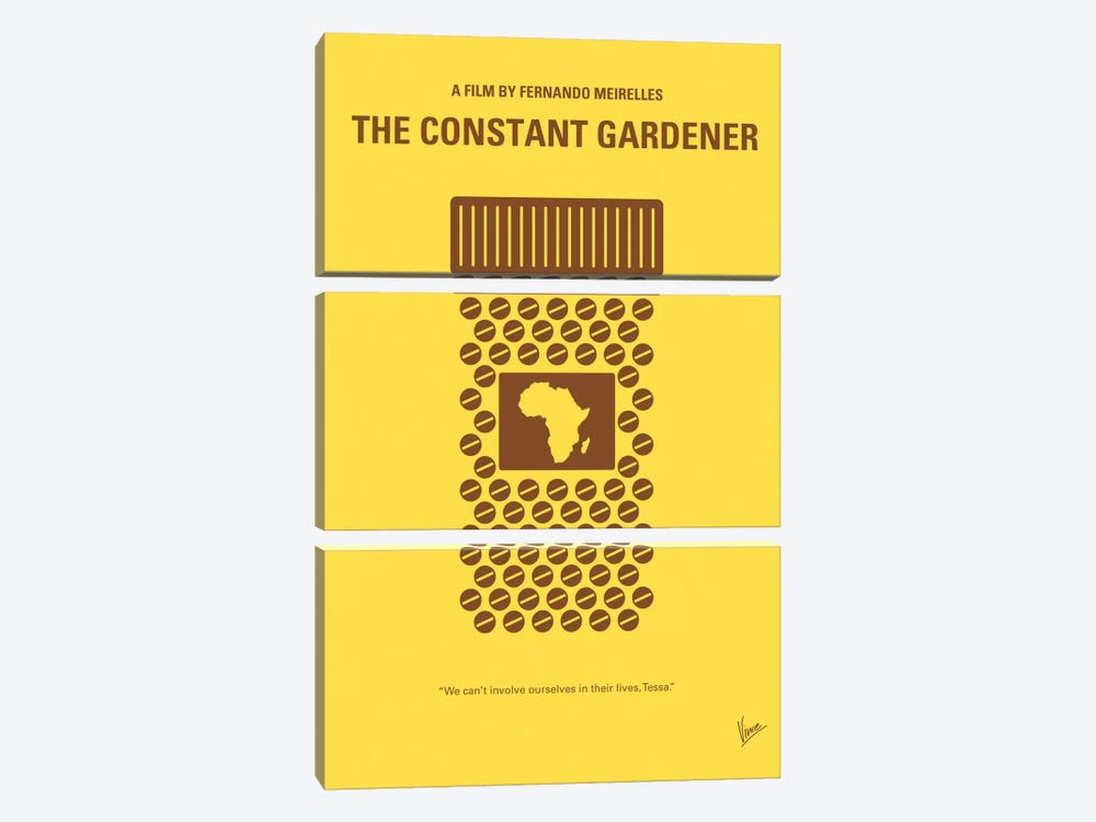 The Constant Gardener Minimal Movie Poster by Chungkong 3-piece Canvas Print