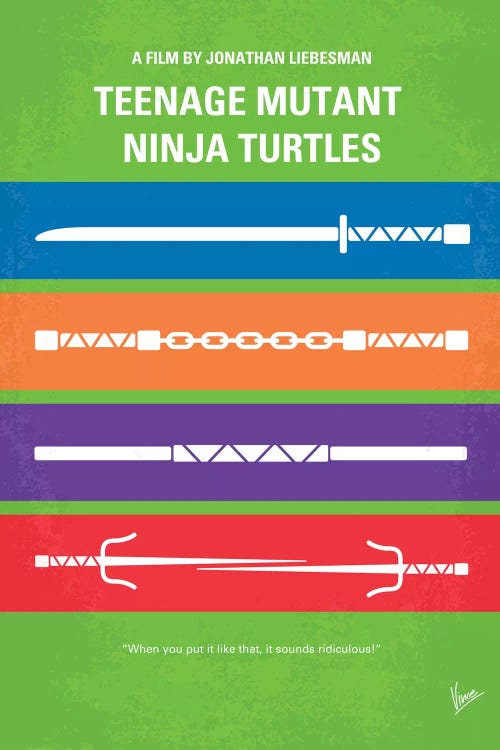 Teenage Mutant Ninja Turtles Minimal Movie Poster by Chungkong wall art