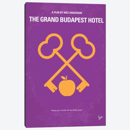 The Grand Budapest Hotel Minimal Movie Poster Canvas Print #CKG355} by Chungkong Canvas Art