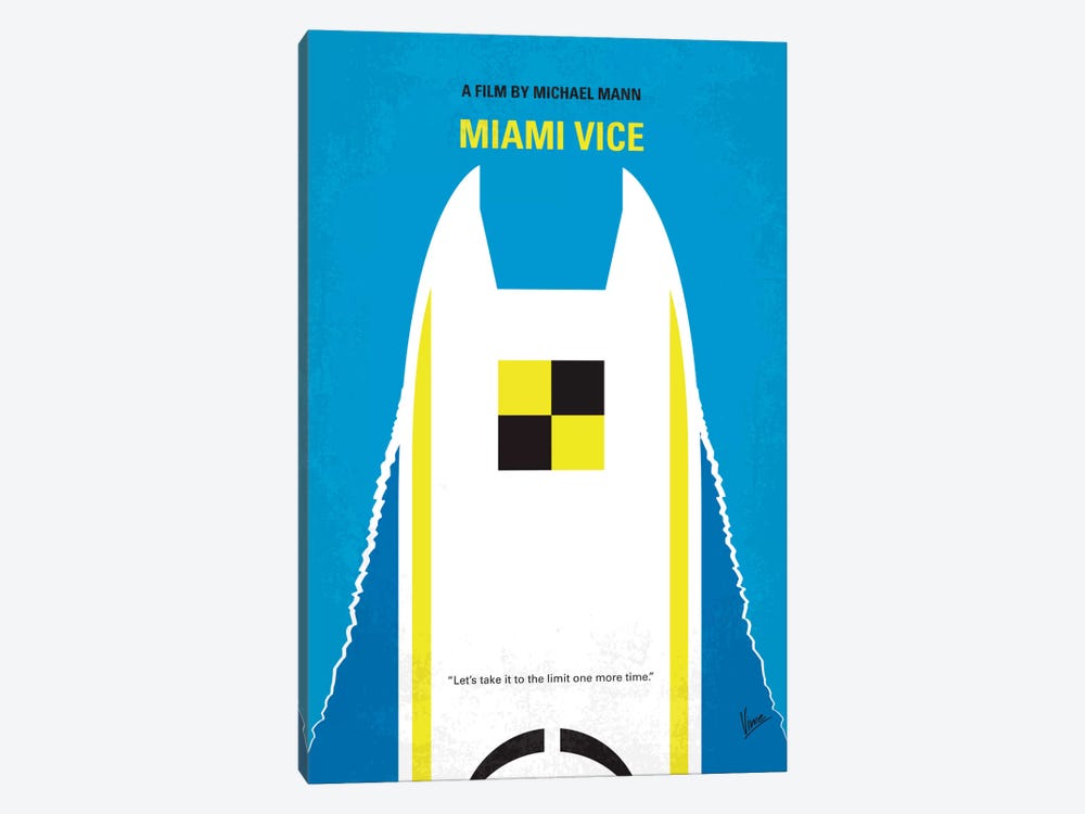 Miami Vice Minimal Movie Poster by Chungkong 1-piece Art Print