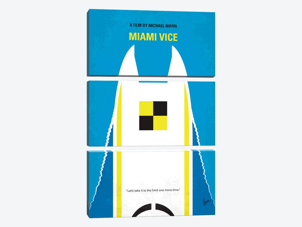 Miami Vice Minimal Movie Poster by Chungkong 3-piece Art Print