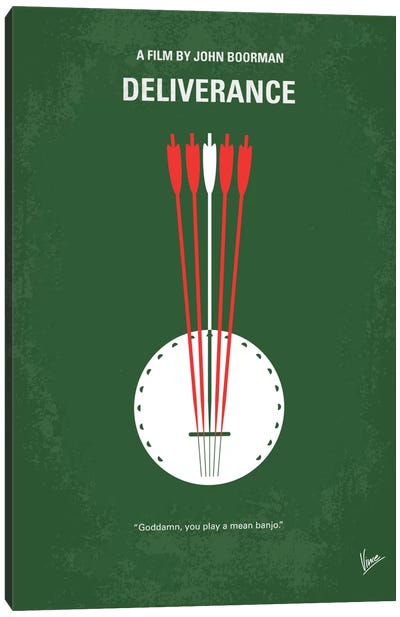 Deliverance Minimal Movie Poster Canvas Art Print - Chungkong's Thriller Movie Posters