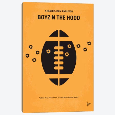 Boyz N' The Hood Minimal Movie Poster Canvas Print #CKG360} by Chungkong Canvas Artwork