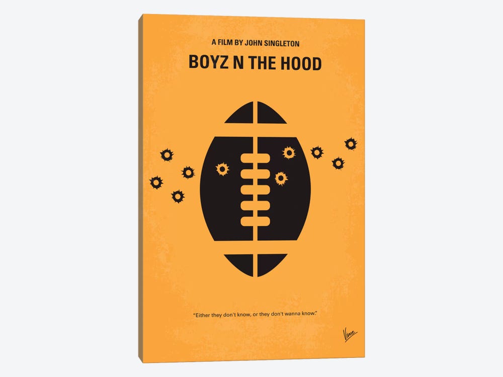 Boyz N' The Hood Minimal Movie Poster by Chungkong 1-piece Canvas Art Print