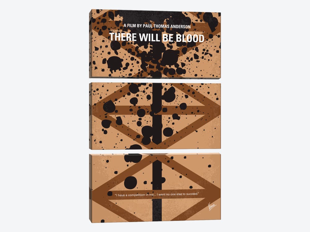 There Will Be Blood Minimal Movie Poster by Chungkong 3-piece Art Print