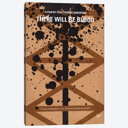 There Will Be Blood Minimal Movie Poster Canvas Print #CKG366} by Chungkong Canvas Art Print