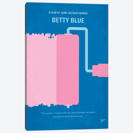 Betty Blue Minimal Movie Poster Canvas Print #CKG367} by Chungkong Canvas Print