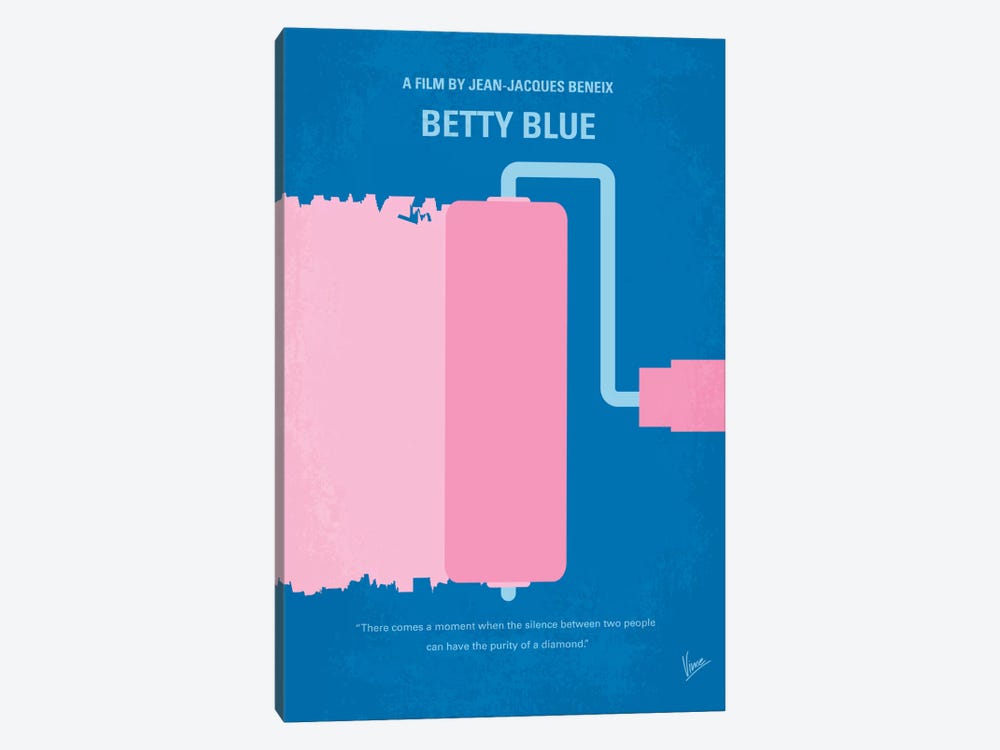 Betty Blue Minimal Movie Poster by Chungkong 1-piece Canvas Artwork