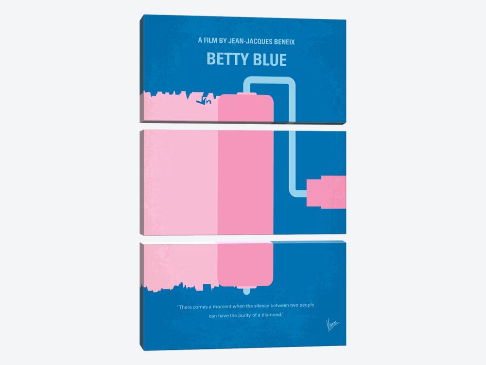 Betty Blue Minimal Movie Poster by Chungkong 3-piece Canvas Wall Art
