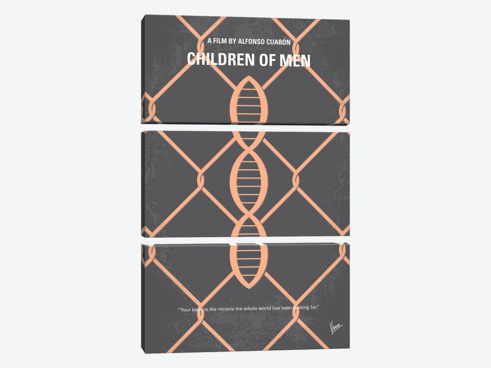 Children Of Men Minimal Movie Poster by Chungkong 3-piece Canvas Print