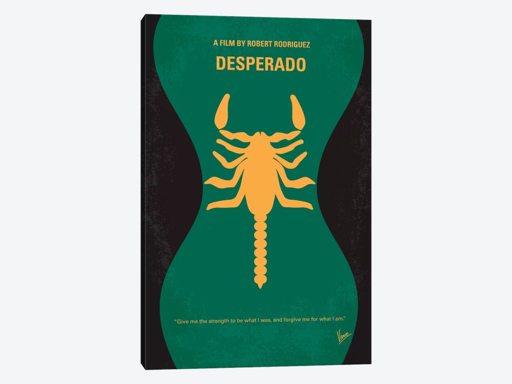 Desperado Minimal Movie Poster by Chungkong 1-piece Canvas Artwork