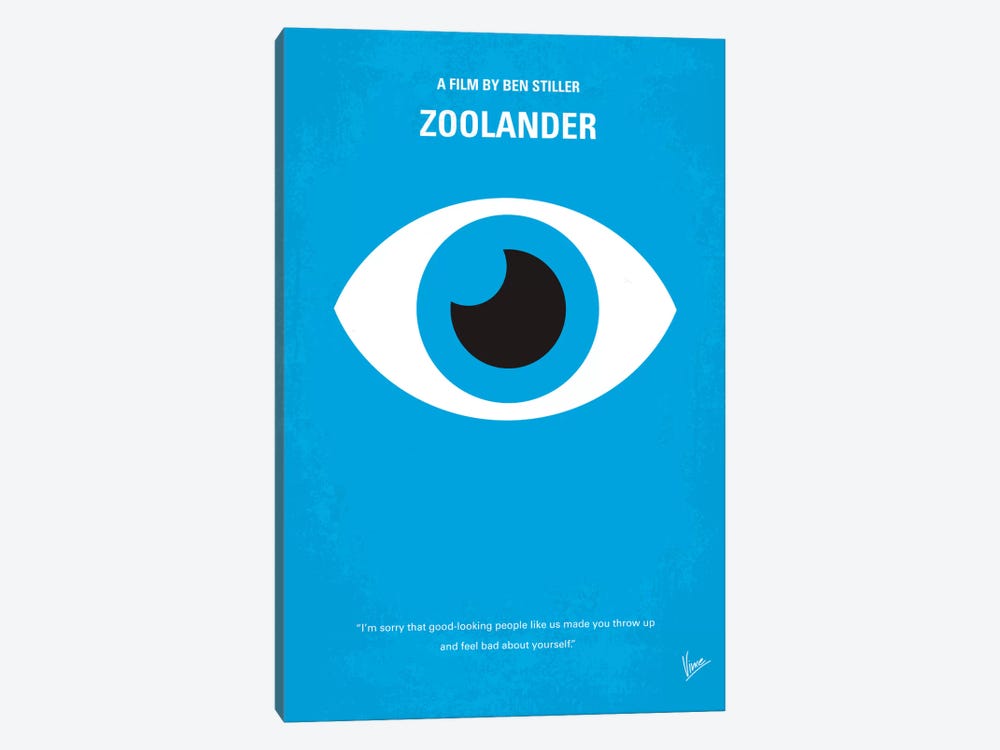 Zoolander Minimal Movie Poster by Chungkong 1-piece Canvas Art