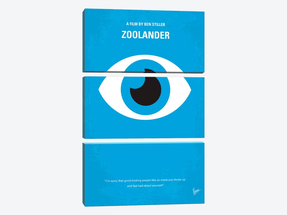 Zoolander Minimal Movie Poster by Chungkong 3-piece Canvas Art