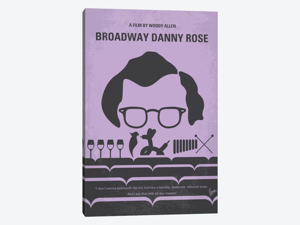 Broadway Danny Rose Minimal Movie Poster by Chungkong 1-piece Canvas Print