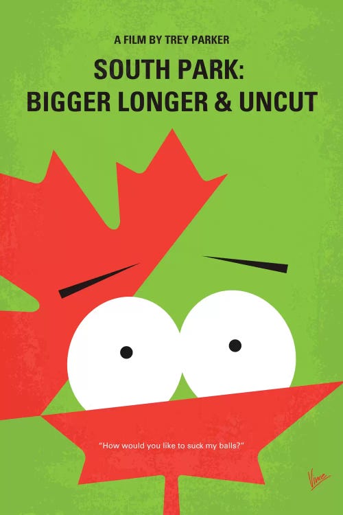 South Park: Bigger, Longer, & Uncut Minimal Movie Poster