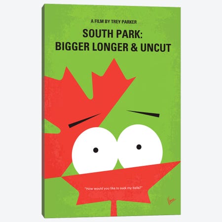 South Park: Bigger, Longer, & Uncut Minimal Movie Poster Canvas Print #CKG372} by Chungkong Canvas Print