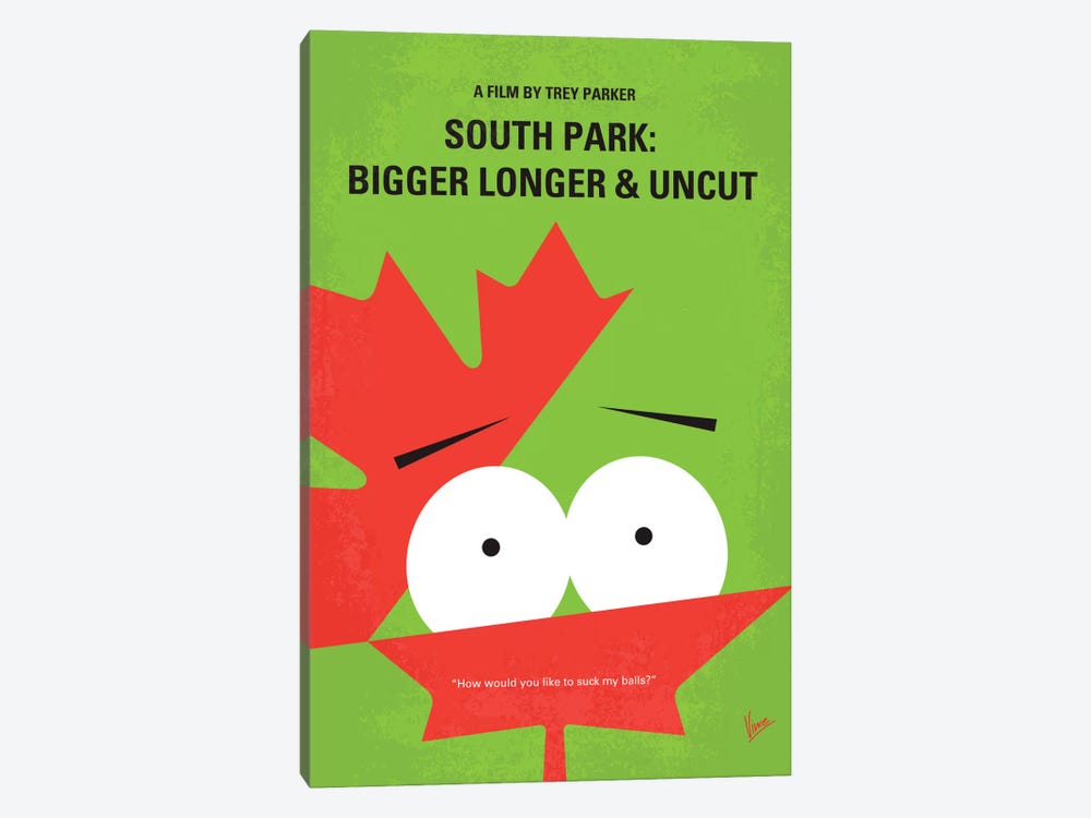 South Park: Bigger, Longer, & Uncut Minimal Movie Poster by Chungkong 1-piece Canvas Wall Art