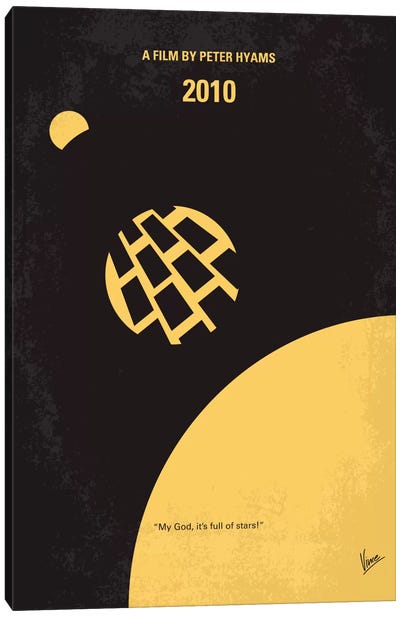 2010 Movie Poster Canvas Art Print - Science Fiction Minimalist Movie Posters
