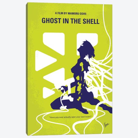 Ghost In The Shell Minimal Movie Poster Canvas Print #CKG374} by Chungkong Canvas Wall Art