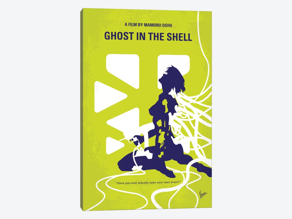 Ghost In The Shell Minimal Movie Poster by Chungkong 1-piece Canvas Art