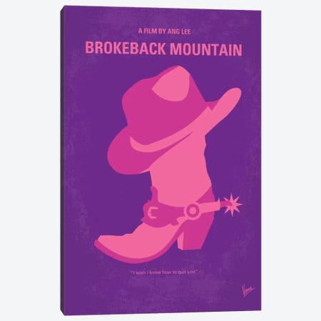Brokeback Mountain Minimal Movie Poster Canvas Print #CKG377} by Chungkong Canvas Artwork