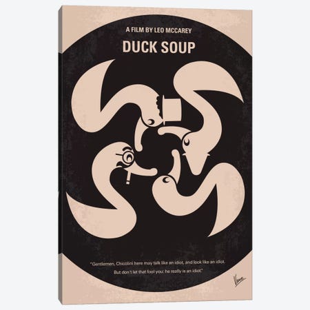 Duck Soup Minimal Movie Poster Canvas Print #CKG378} by Chungkong Canvas Art Print