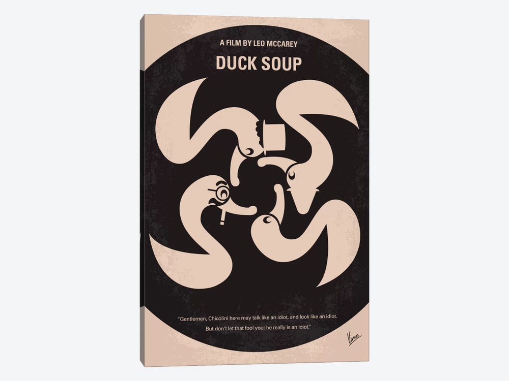 Duck Soup Minimal Movie Poster by Chungkong 1-piece Canvas Art