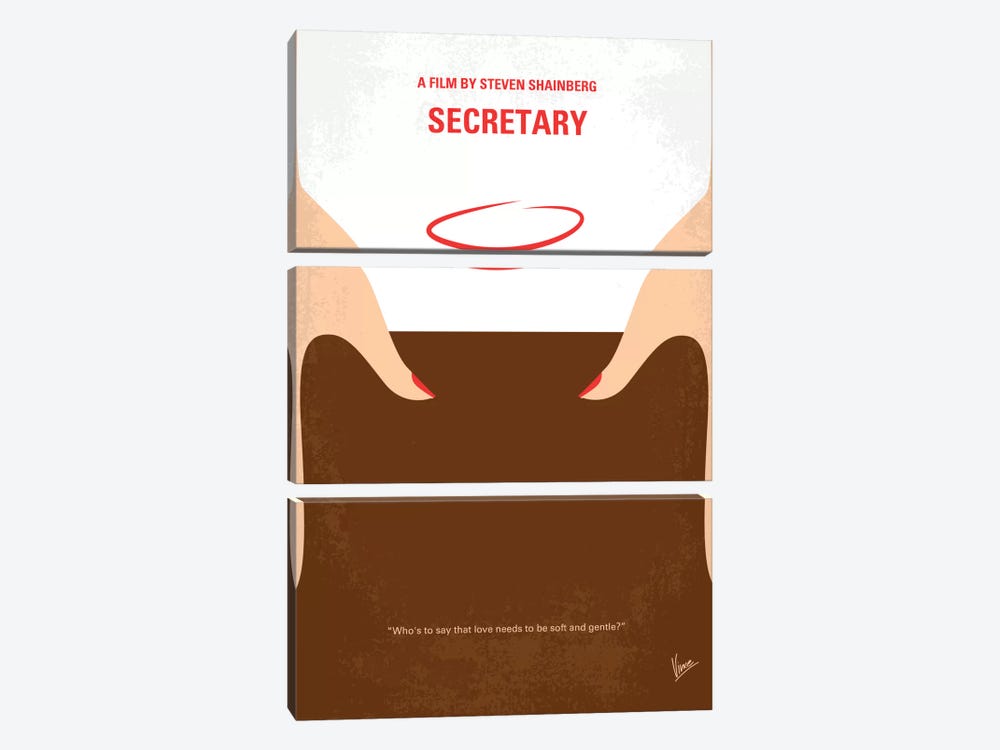 Secretary Minimal Movie Poster by Chungkong 3-piece Canvas Print